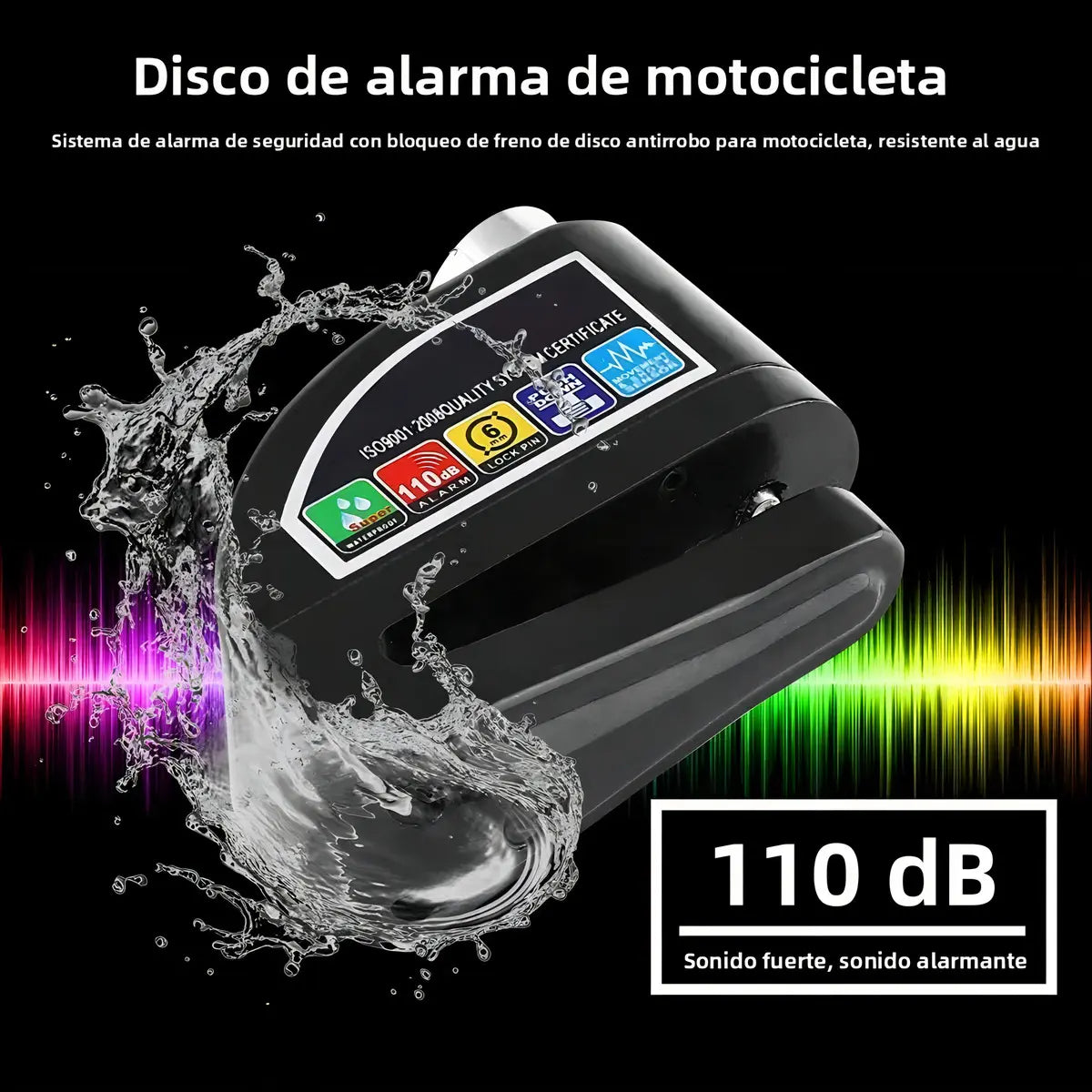Candado de Disco para Motocicleta con Al