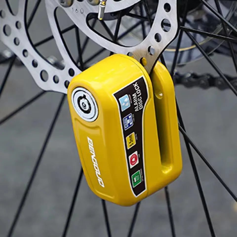 Cerradura de Disco para Motocicleta BENGGUO con Alarma y Llaves, Candado de Seguridad Impermeable para Bicicleta, Accesorios de Aleación de Aluminio