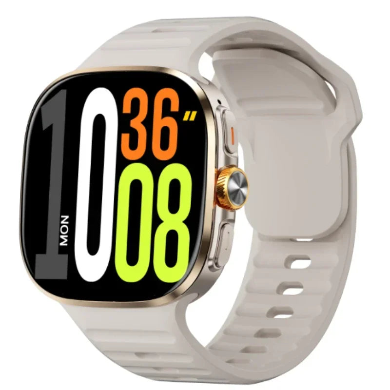 Reloj inteligente M99 5G: pantalla AMOLED de 2,4", cámara giratoria, soporte SIM y WiFi para llamadas independientes y redes sociales.
