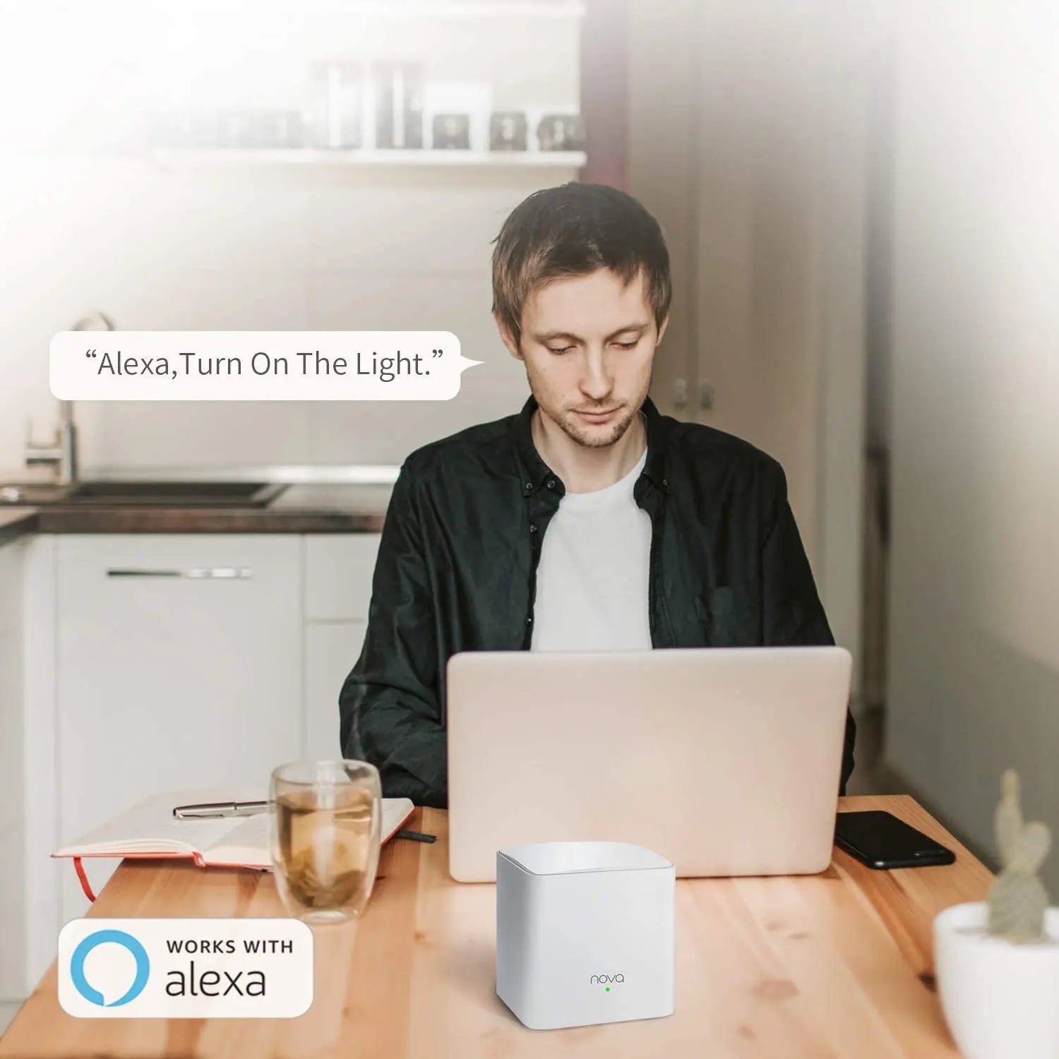 Enrutador WiFi Tenda Mesh AC1200 2,4 y 5Ghz MW5G 1200mbps Nova Mesh Router hasta 6000 pies cuadrados Tenda versión Global enrutador de malla Gigabit