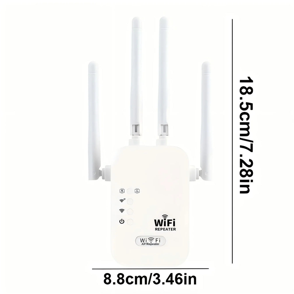 Repetidor WiFi Inalámbrico de 1200Mbps, Amplificador de Señal WiFi de Doble Banda 2.4G 5G, Extensor WiFi 802.11ac Gigabit, Router WPS