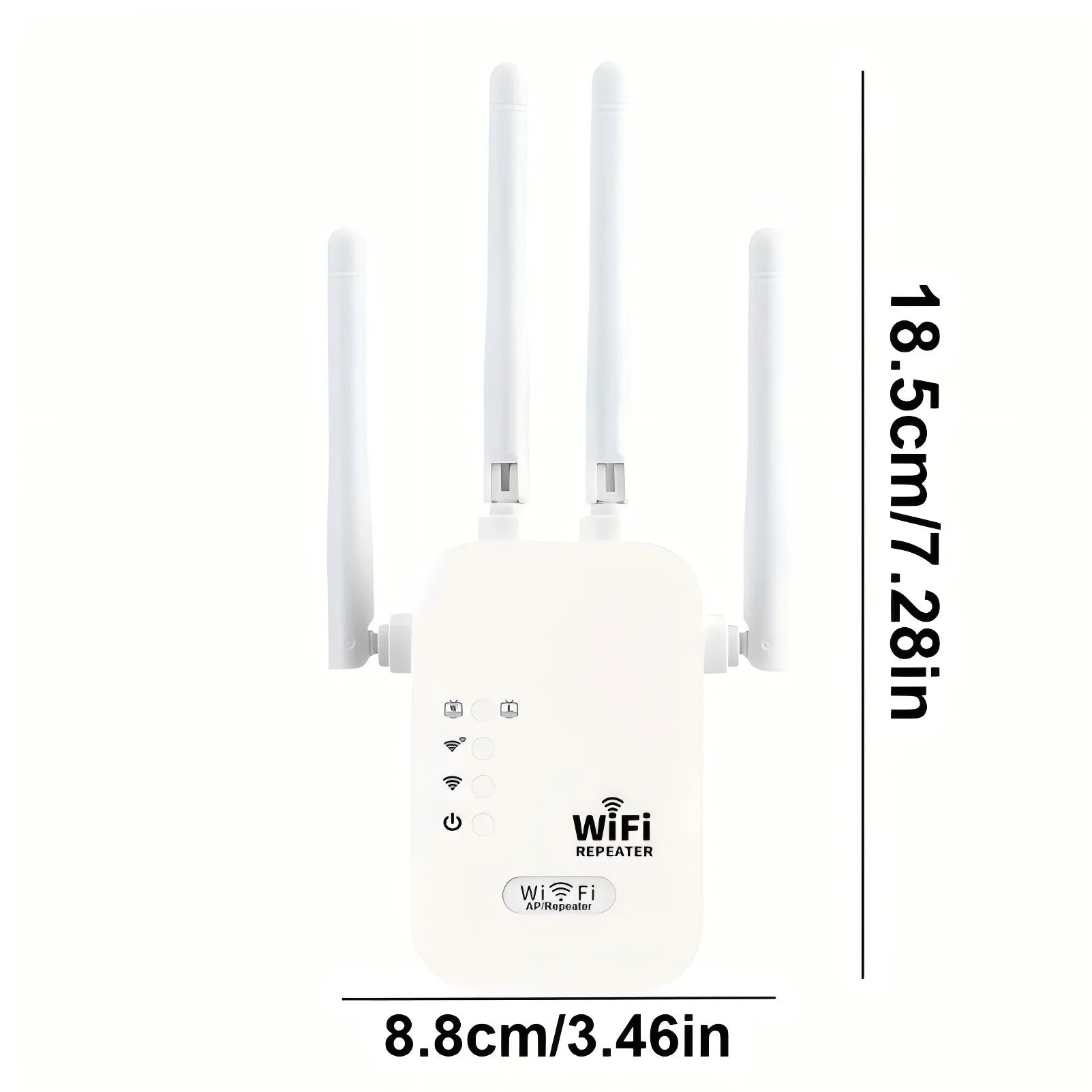 Repetidor WiFi Inalámbrico de 1200Mbps, Amplificador de Señal WiFi de Doble Banda 2.4G 5G, Extensor WiFi 802.11ac Gigabit, Router WPS