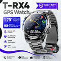 Nuevo reloj inteligente T-RX4 Ultra para deportes al aire libre, con GPS integrado, brújula, altímetro, barómetro, resistente al agua 10ATM, reloj inteligente militar para hombres