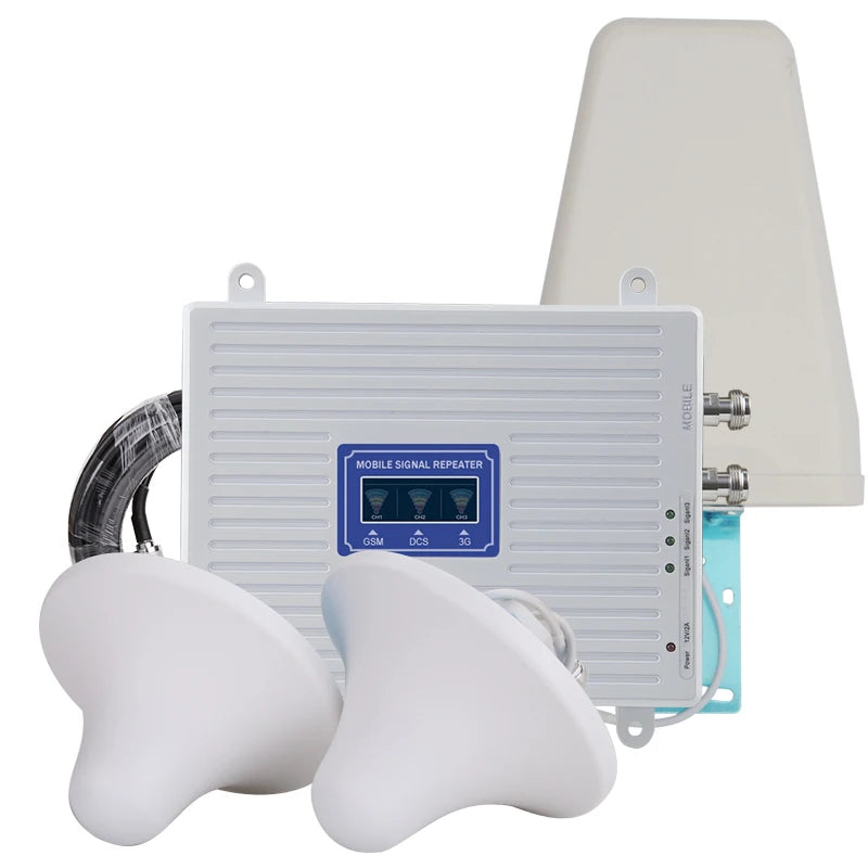 Amplificador de señal para teléfono móvil, repetidor 2g, 3g, 4g con 2 antenas de interior, GSM 900, 1800, LTE, Rusia