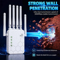 Extensor WiFi 6 AX1800 de Doble Banda, Amplificador de Señal de 1800Mbps, Repetidor de 5GHz y 2.4GHz, Amplificador de Internet Inalámbrico de Alta Velocidad para Toda la Casa
